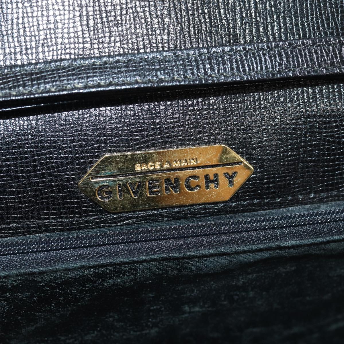 GIVENCHY Shoulder Bag Leather Black Auth yk13945