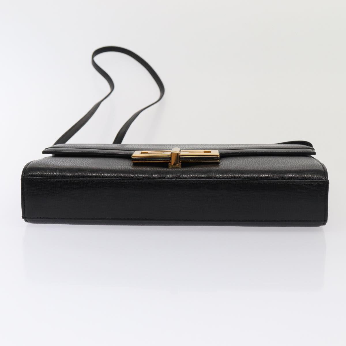 GIVENCHY Shoulder Bag Leather Black Auth yk13945