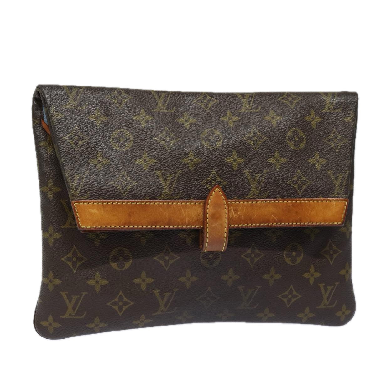 LOUIS VUITTON Monogram Pochette Priant Clutch Bag M51805 LV Auth yk13954