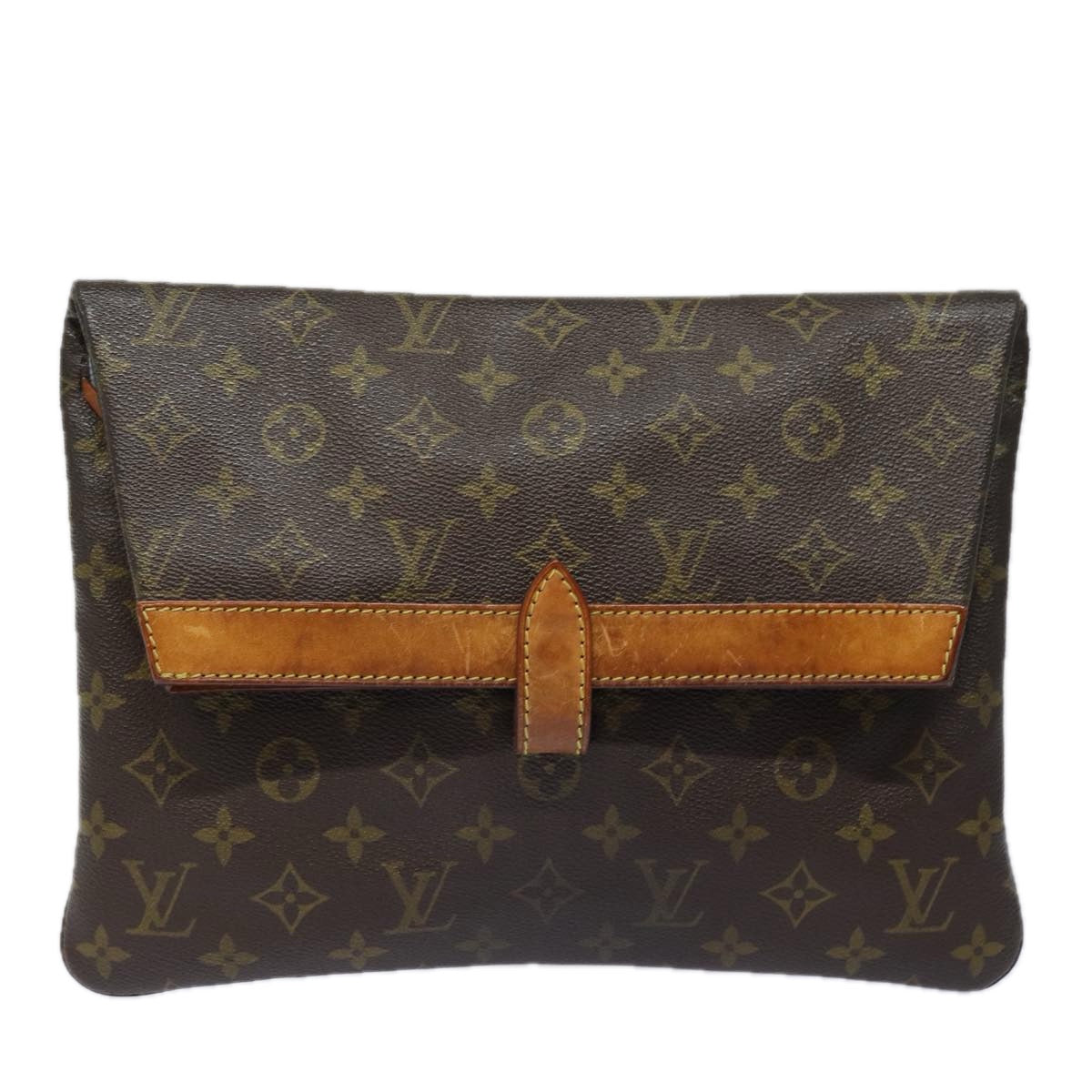 LOUIS VUITTON Monogram Pochette Priant Clutch Bag M51805 LV Auth yk13954