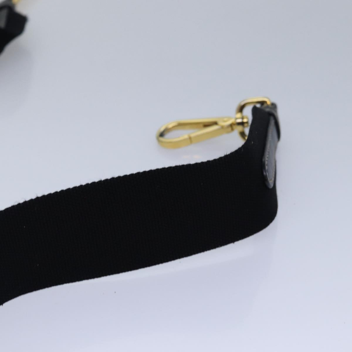 PRADA Shoulder Strap Canvas 40.2"" Black Auth yk13958