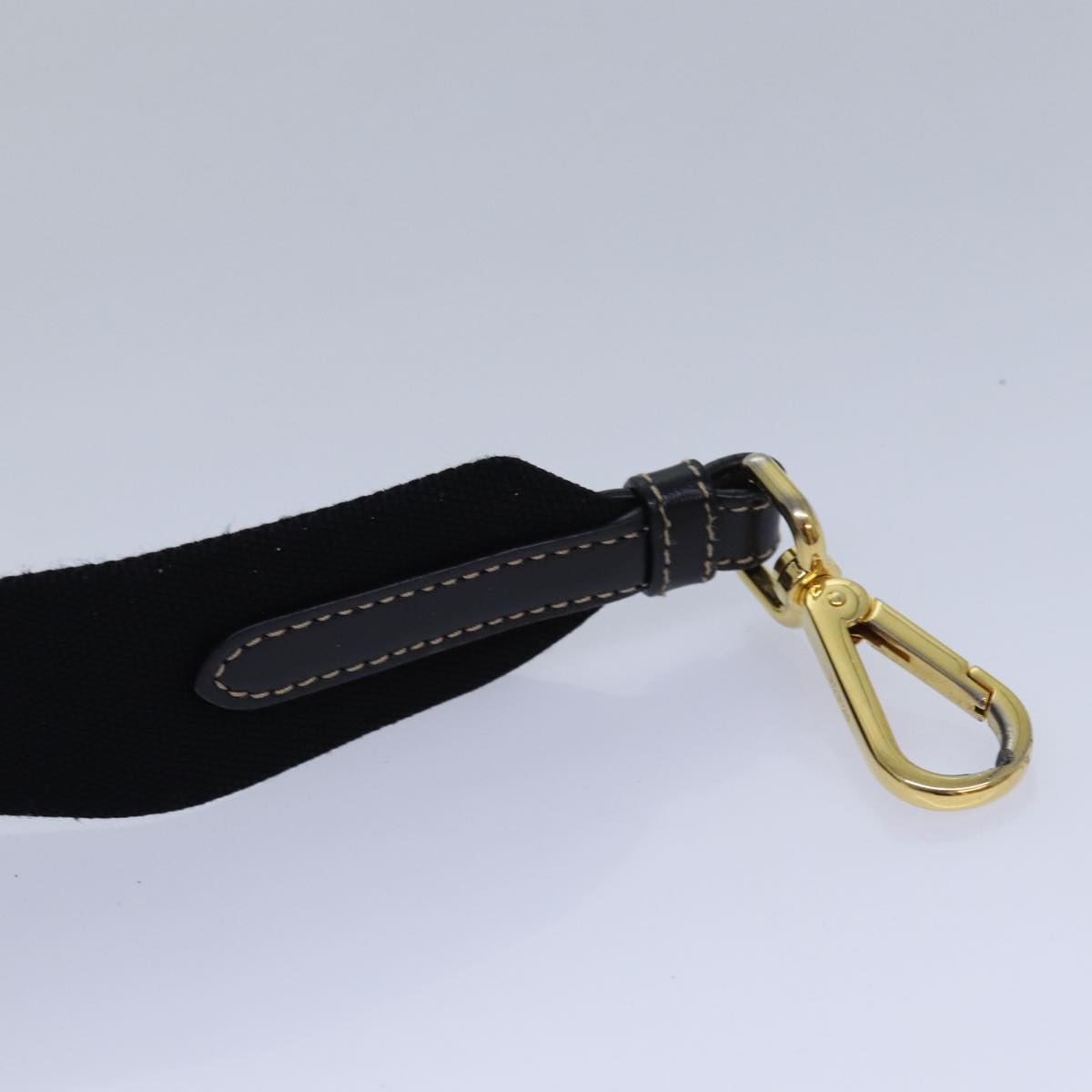 PRADA Shoulder Strap Canvas 40.2"" Black Auth yk13958