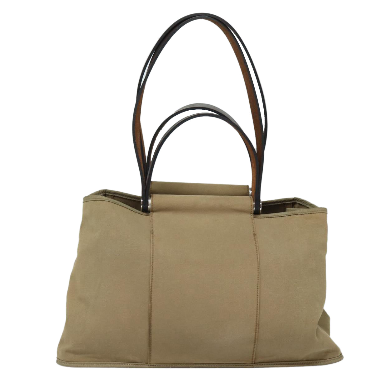 HERMES Kavac Elan PM Hand Bag Canvas Beige Auth yk13961