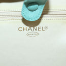CHANEL Vanity COCO Mark Hand Bag Calf Skin Emerald Green CC Auth yk13974AV-19