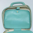 CHANEL Vanity COCO Mark Hand Bag Calf Skin Emerald Green CC Auth yk13974AV-22