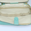 CHANEL Vanity COCO Mark Hand Bag Calf Skin Emerald Green CC Auth yk13974AV-10