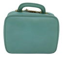 CHANEL Vanity COCO Mark Hand Bag Calf Skin Emerald Green CC Auth yk13974AV-2