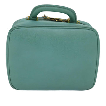 CHANEL Vanity COCO Mark Hand Bag Caviar Skin Emerald Green CC Auth yk13974AV - 0