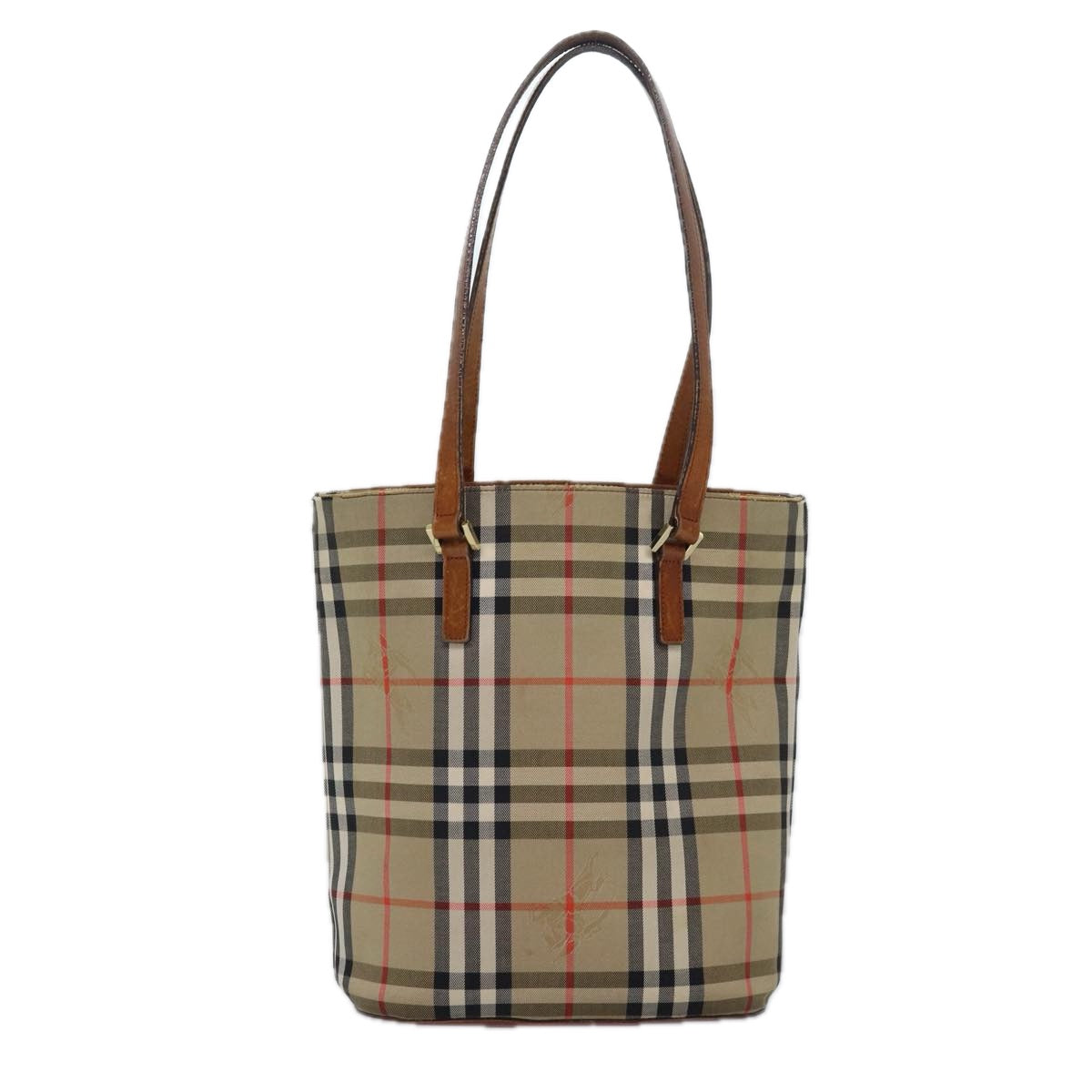 BURBERRY Nova Check Tote Bag Canvas Beige Auth yk13983 - 0