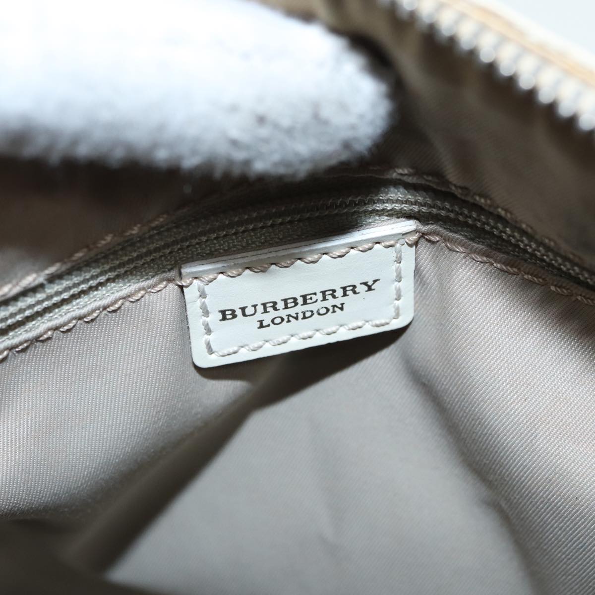 BURBERRY Nova Check Hand Bag PVC Blue Auth yk13985