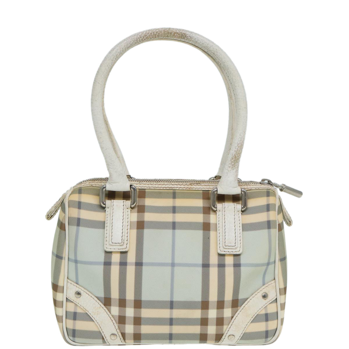 BURBERRY Nova Check Hand Bag PVC Blue Auth yk13985 - 0