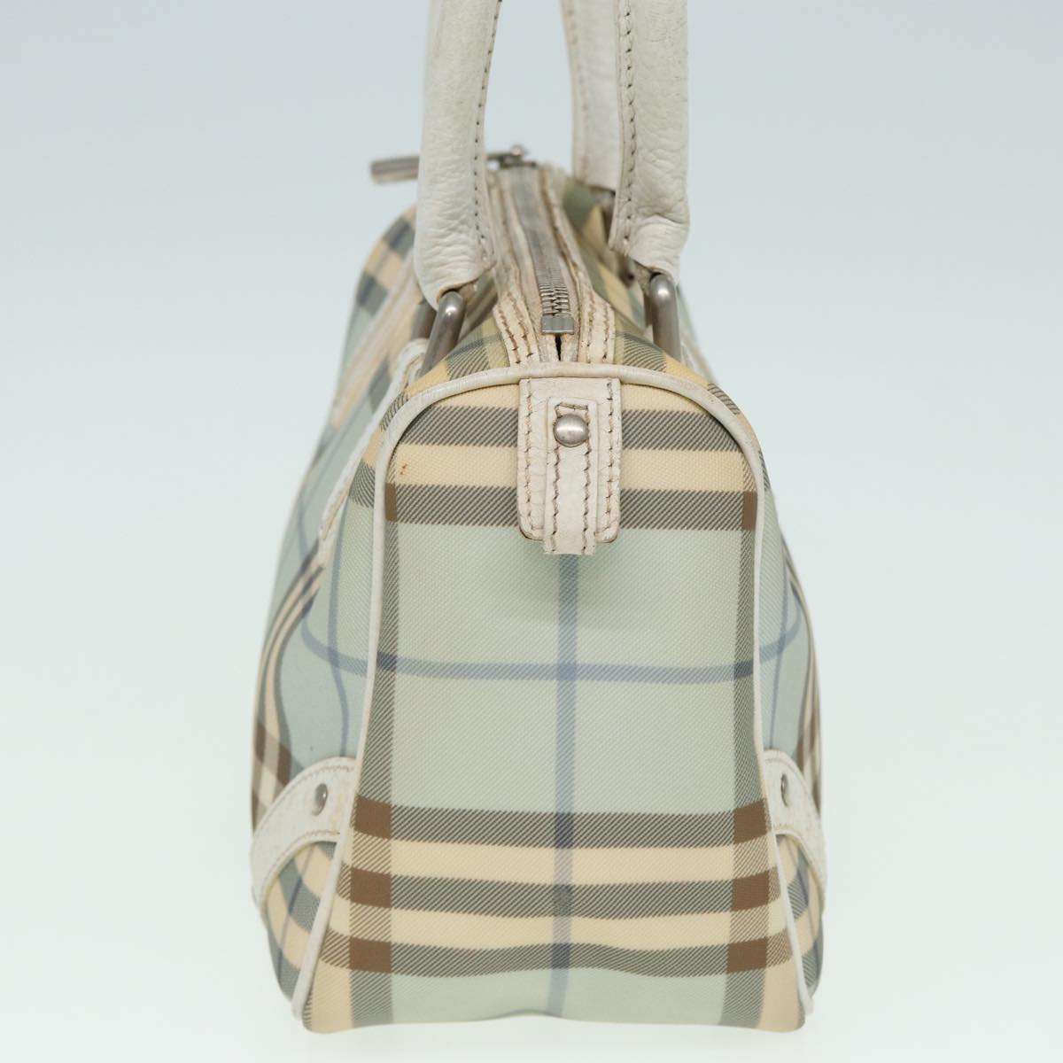 BURBERRY Nova Check Hand Bag PVC Blue Auth yk13985