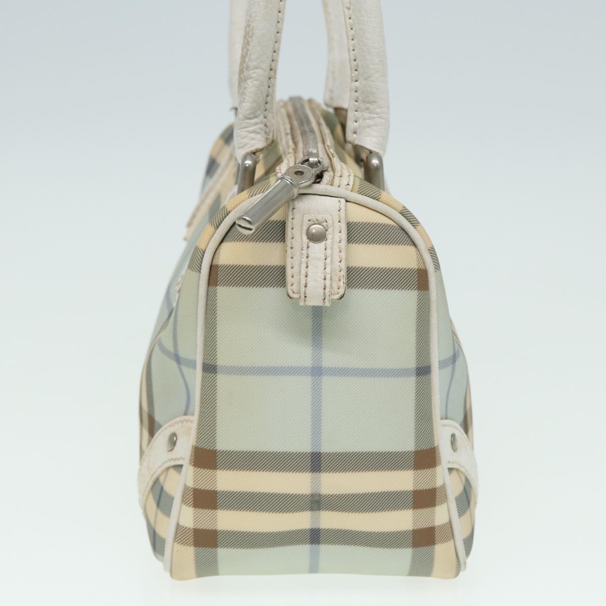 BURBERRY Nova Check Hand Bag PVC Blue Auth yk13985