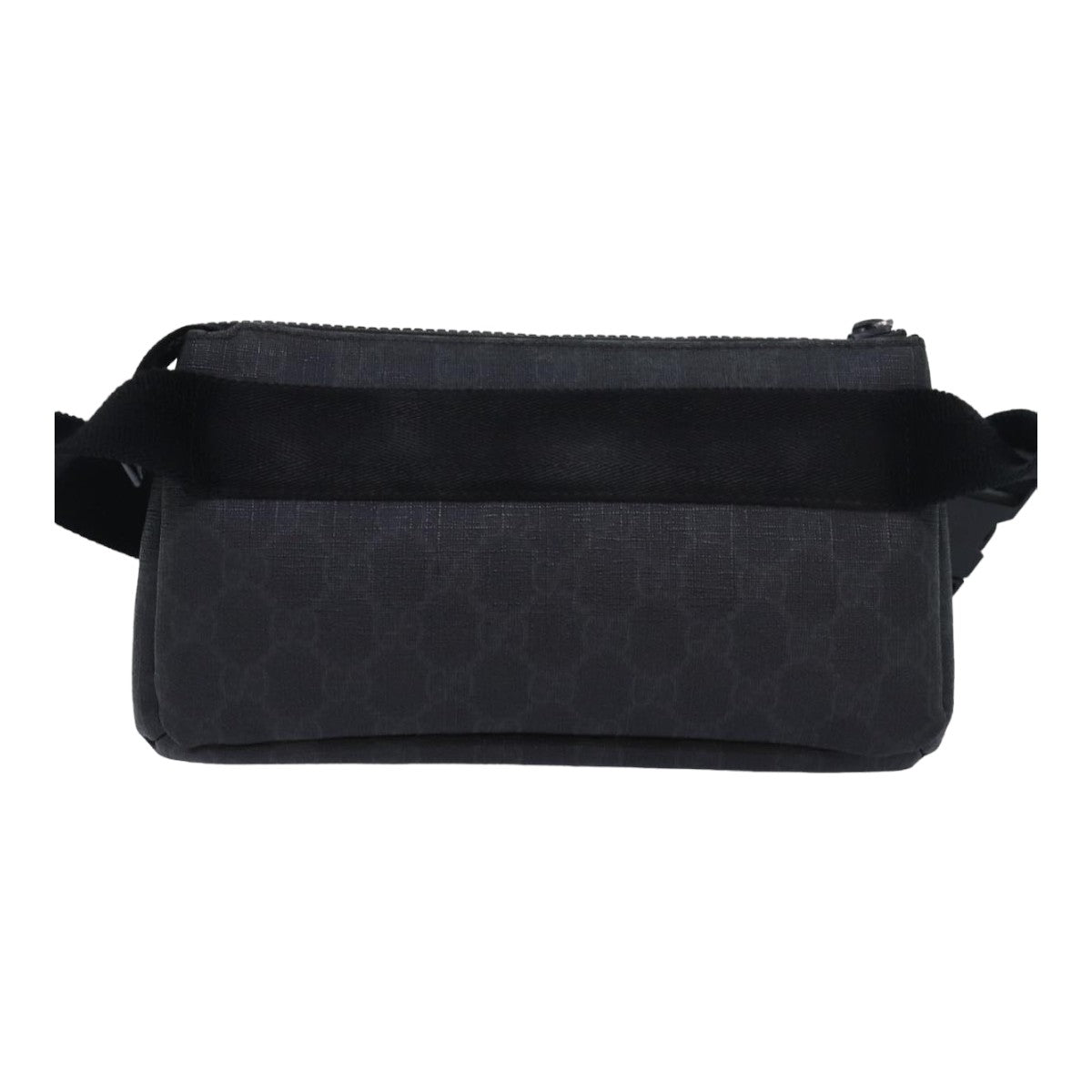 GUCCI GG Supreme Waist bag PVC Black 161833 Auth yk13986 - 0