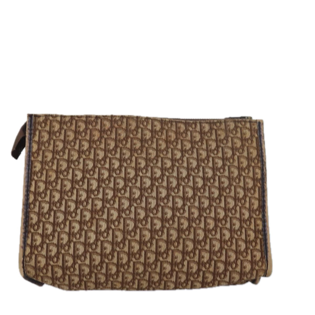 Christian Dior Trotter Canvas Clutch Bag Brown Auth yk13988