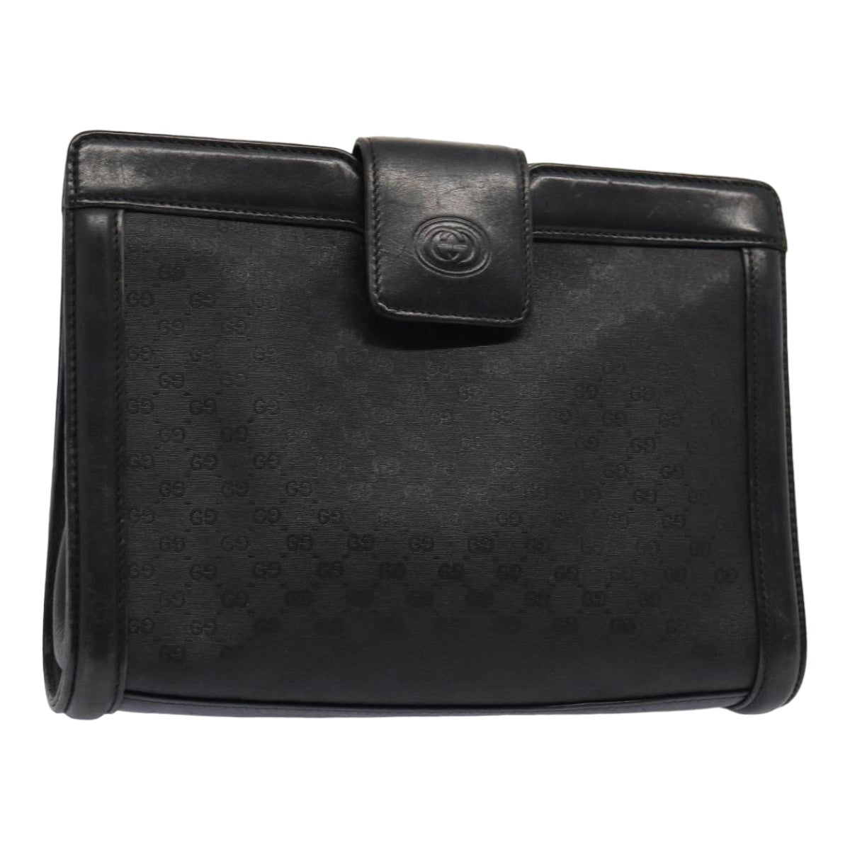 GUCCI Micro GG Canvas Clutch Bag Black 004 110 0364 Auth yk13989