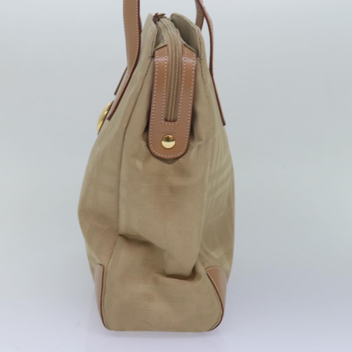 Burberrys Nova Check Shoulder Bag Canvas Beige Auth yk13997