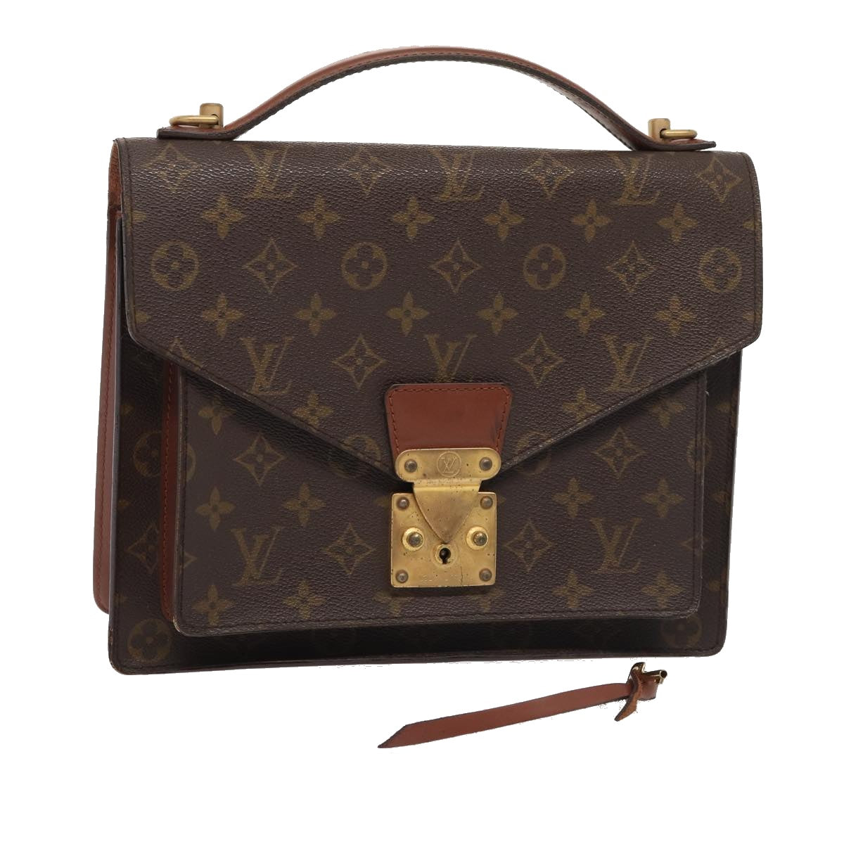 LOUIS VUITTON Monogram Monceau 28 Hand Bag 2way M51185 LV Auth yk14010