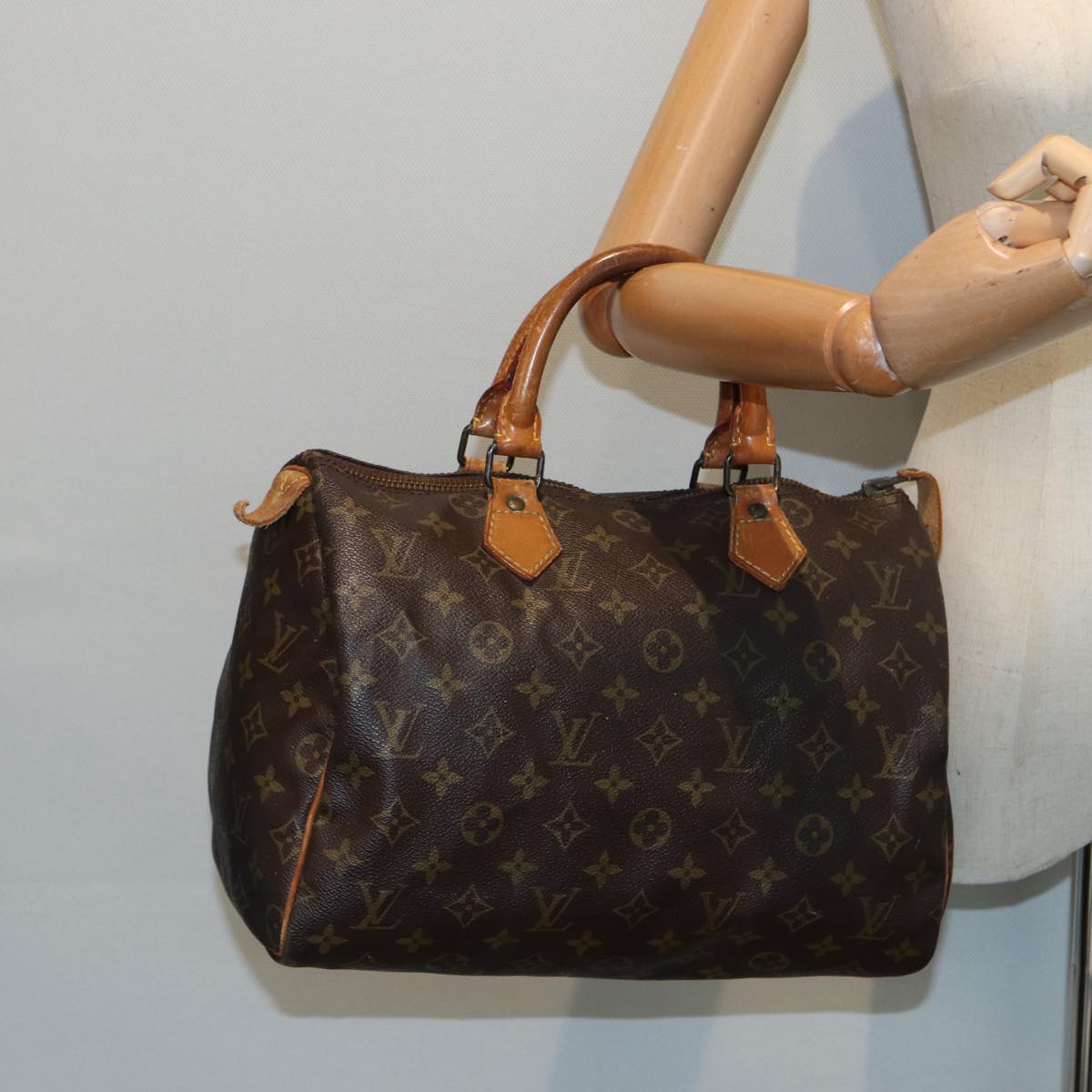 LOUIS VUITTON Monogram Speedy 30 Hand Bag Vintage M41526 LV Auth yk14031