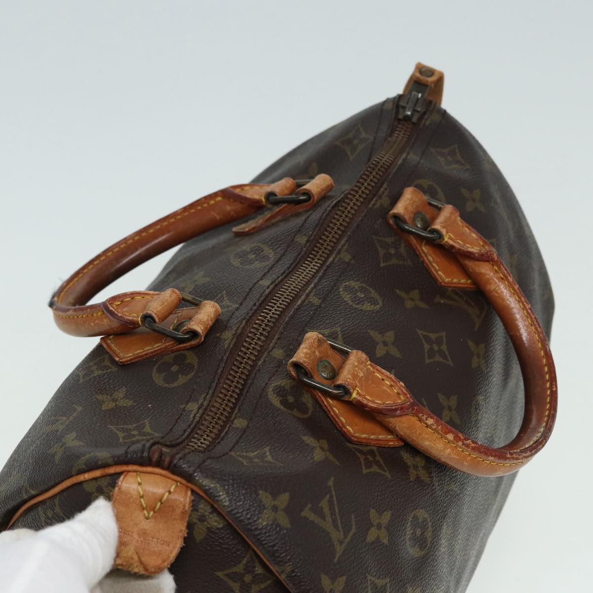 LOUIS VUITTON Monogram Speedy 30 Hand Bag Vintage M41526 LV Auth yk14031