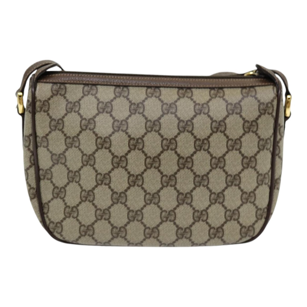 GUCCI GG Supreme Web Sherry Line Shoulder Bag PVC Beige 89 02 032 Auth yk14049