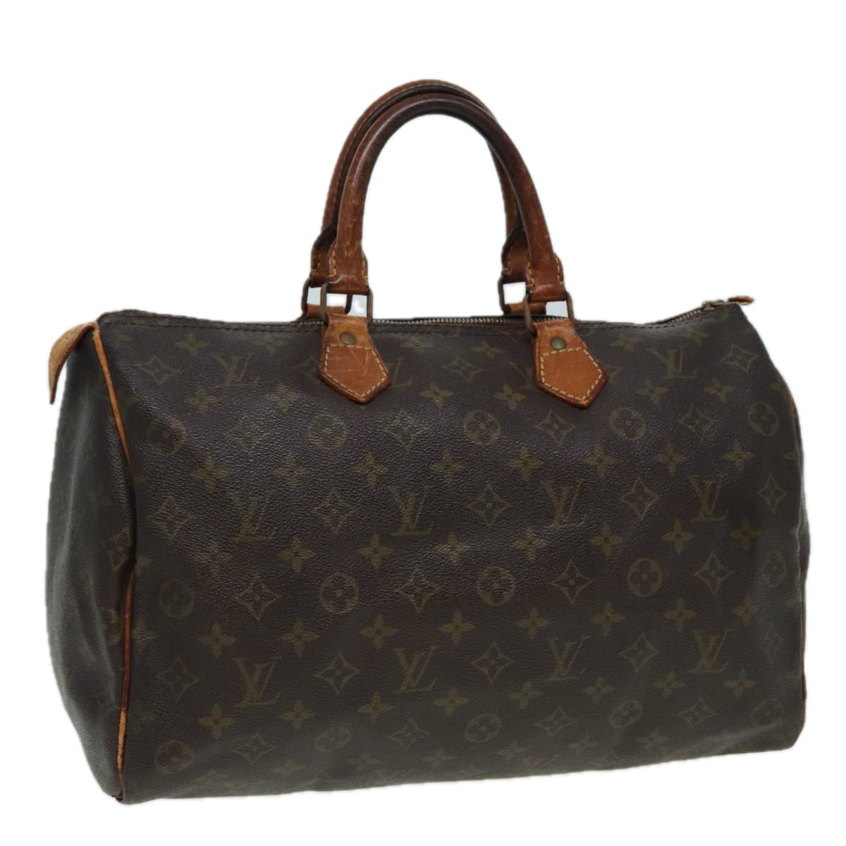 LOUIS VUITTON Monogram Speedy 35 Hand Bag M41524 LV Auth yk14056