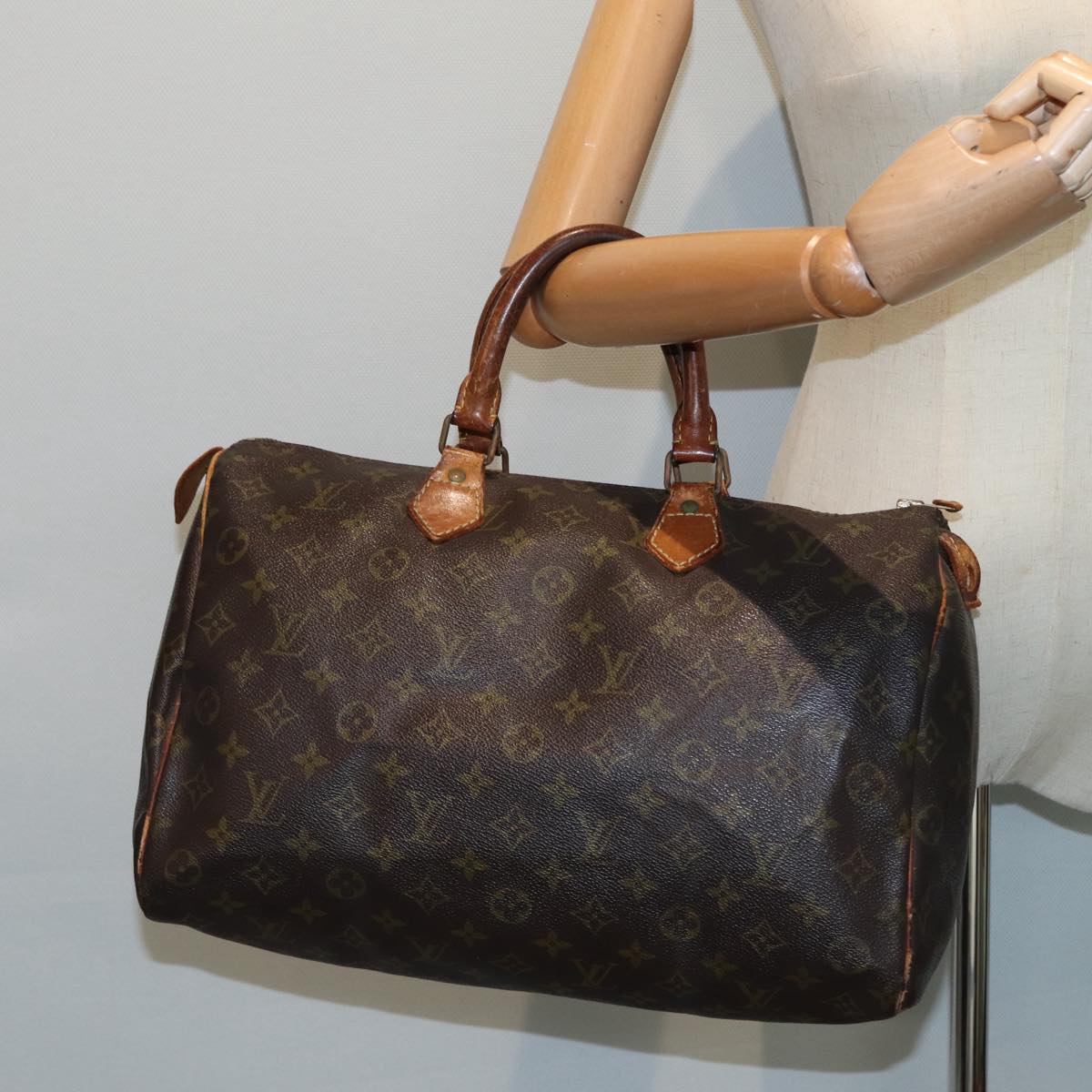 LOUIS VUITTON Monogram Speedy 35 Hand Bag M41524 LV Auth yk14056