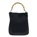 GUCCI Bamboo GG Canvas Hand Bag Black 001 4058 1705 Auth yk14057-13