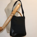 GUCCI Bamboo GG Canvas Hand Bag Black 001 4058 1705 Auth yk14057-23