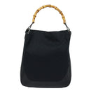 GUCCI Bamboo GG Canvas Hand Bag Black 001 4058 1705 Auth yk14057-2