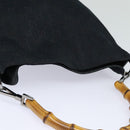 GUCCI Bamboo GG Canvas Hand Bag Black 001 4058 1705 Auth yk14057-6