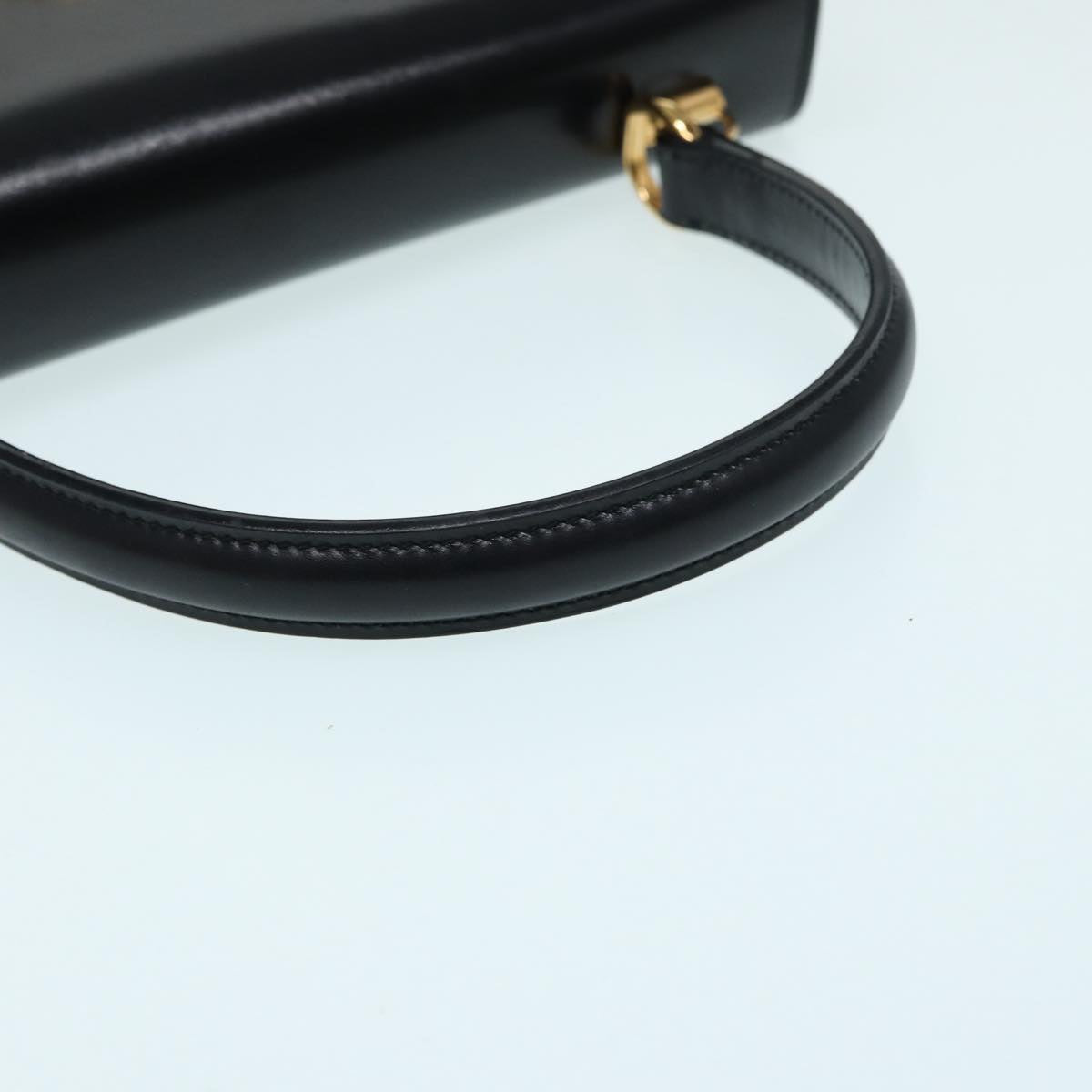 GUCCI Ready lock Hand Bag Leather 2way Black 000 26 0258 Auth yk14070