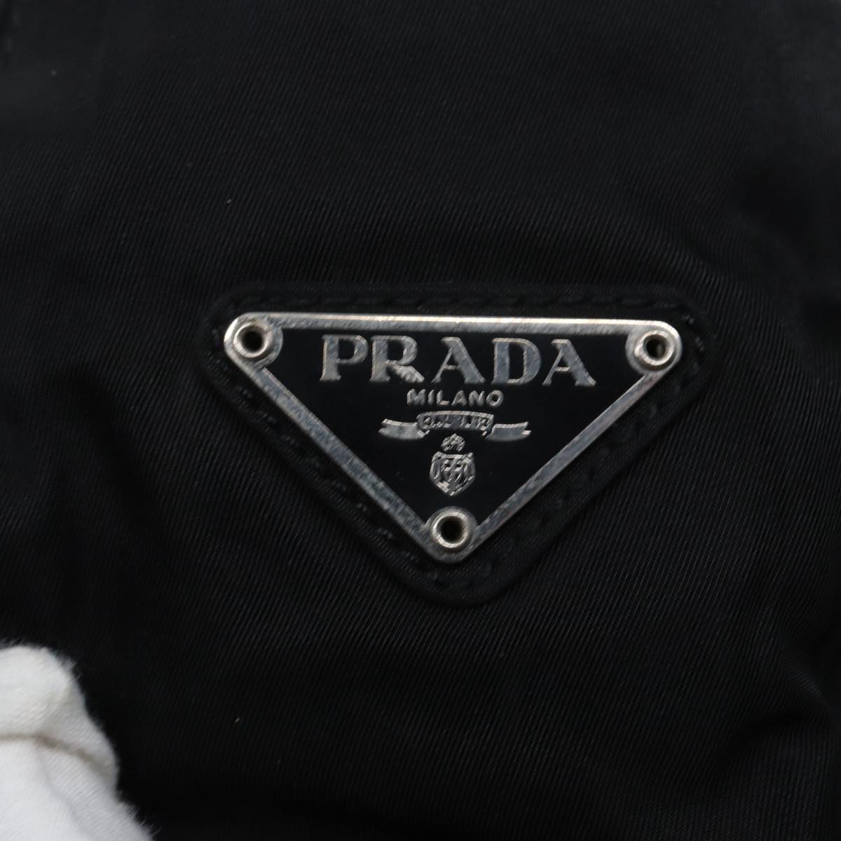 PRADA Shoulder Bag Nylon Black Auth yk14075