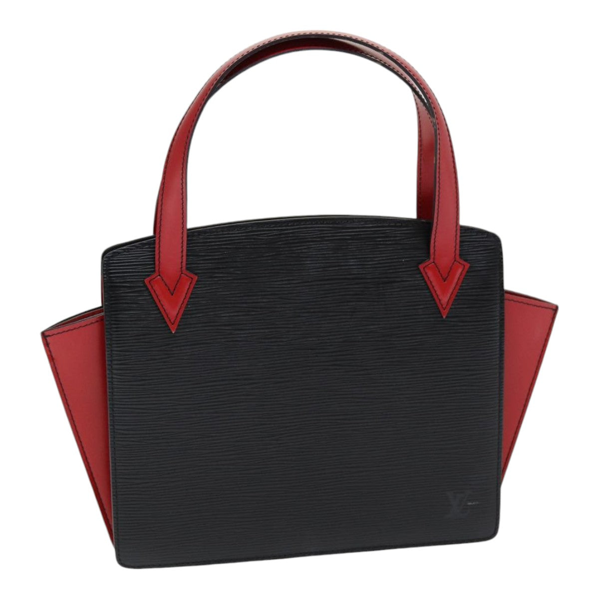 LOUIS VUITTON Epi Bicolor Varenne Hand Bag Black Red M52387 LV Auth yk14077