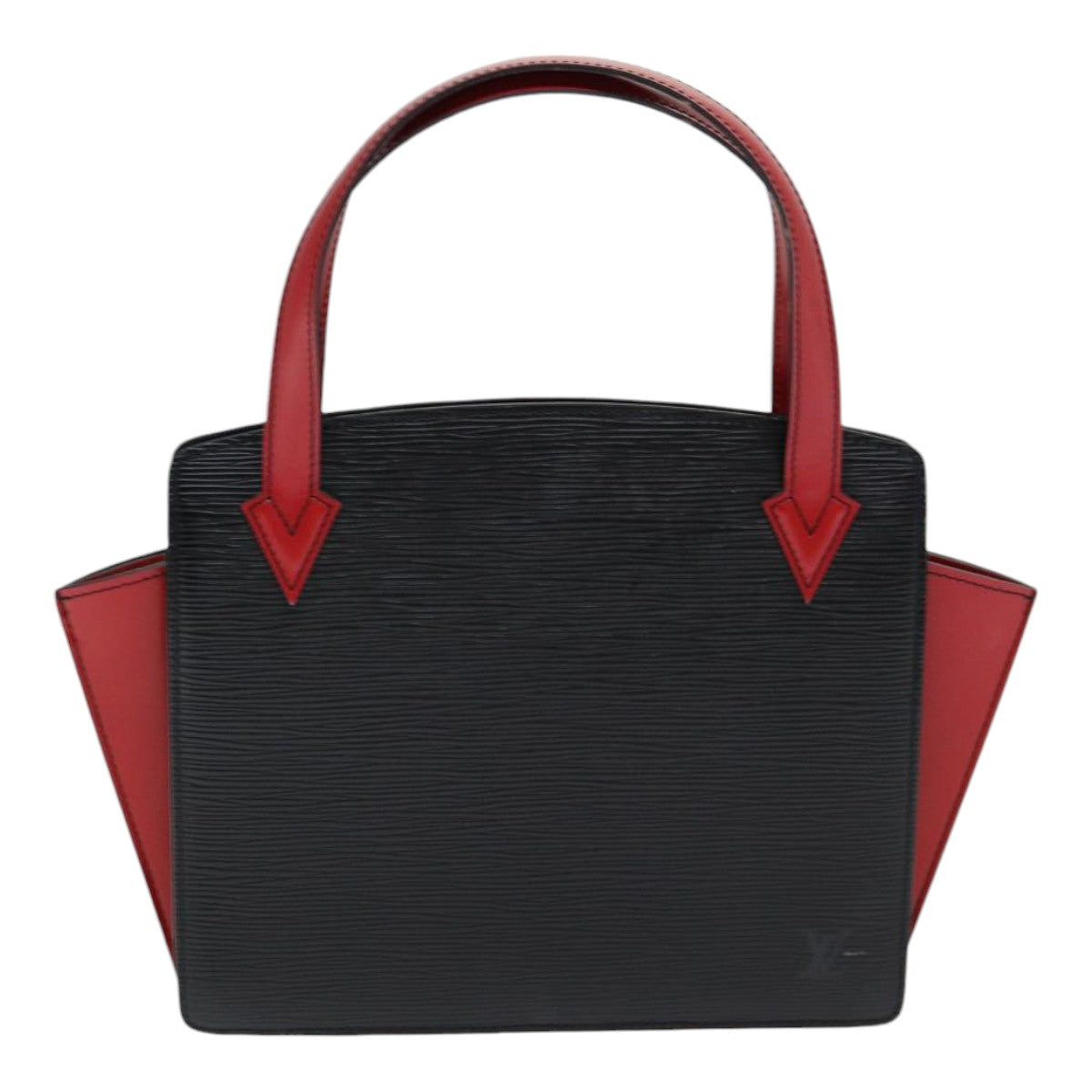 LOUIS VUITTON Epi Bicolor Varenne Hand Bag Black Red M52387 LV Auth yk14077