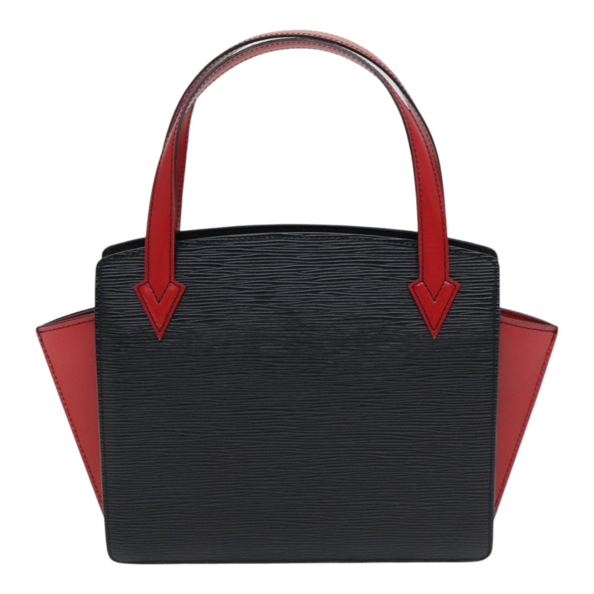 LOUIS VUITTON Epi Bicolor Varenne Hand Bag Black Red M52387 LV Auth yk14077