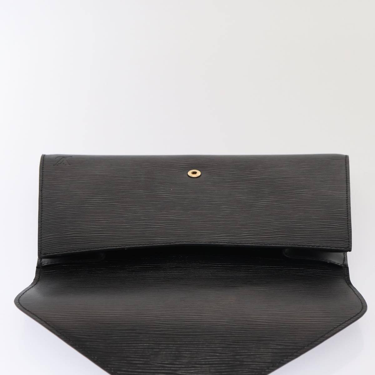 LOUIS VUITTON Epi Art Deco Clutch Bag Black M52632 LV Auth yk14088