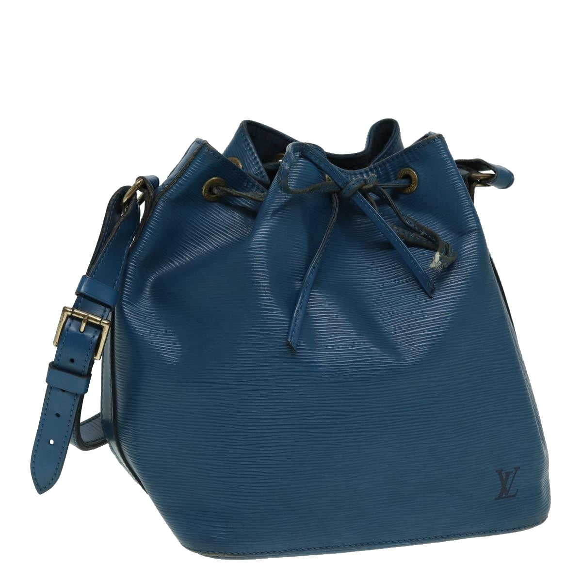 LOUIS VUITTON Epi Petit Noe Shoulder Bag Blue M44105 LV Auth yk14095