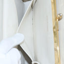 CHANEL V Stitch Chain Hand Bag Leather White CC Auth yk14103-31