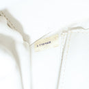 CHANEL V Stitch Chain Hand Bag Leather White CC Auth yk14103-32