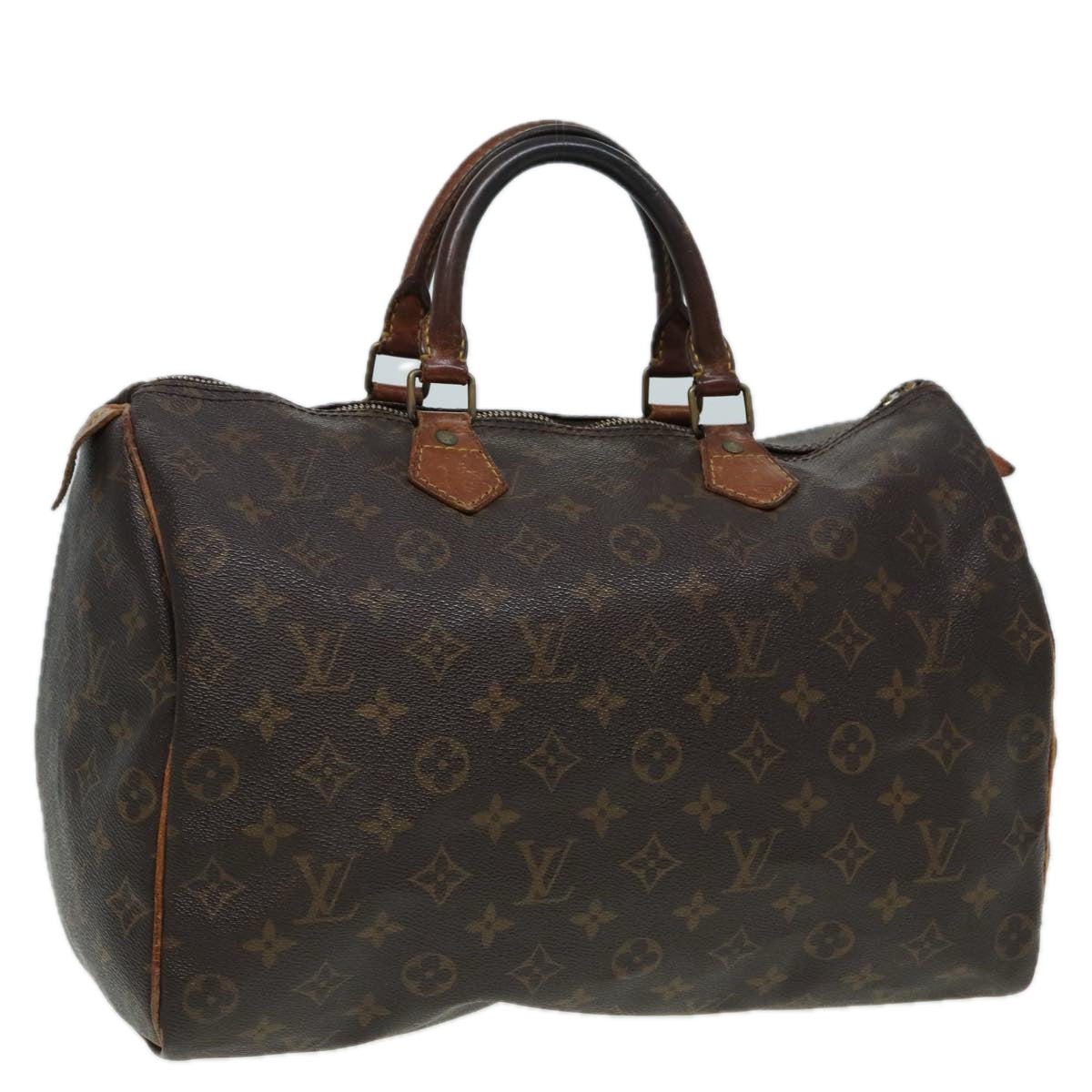 LOUIS VUITTON Monogram Speedy 35 Hand Bag M41524 LV Auth yk14106