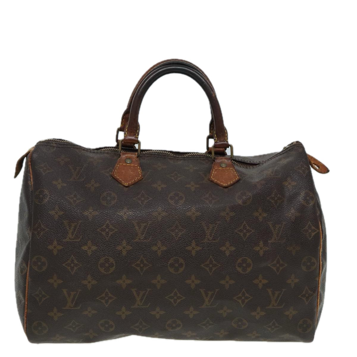 LOUIS VUITTON Monogram Speedy 35 Hand Bag M41524 LV Auth yk14106