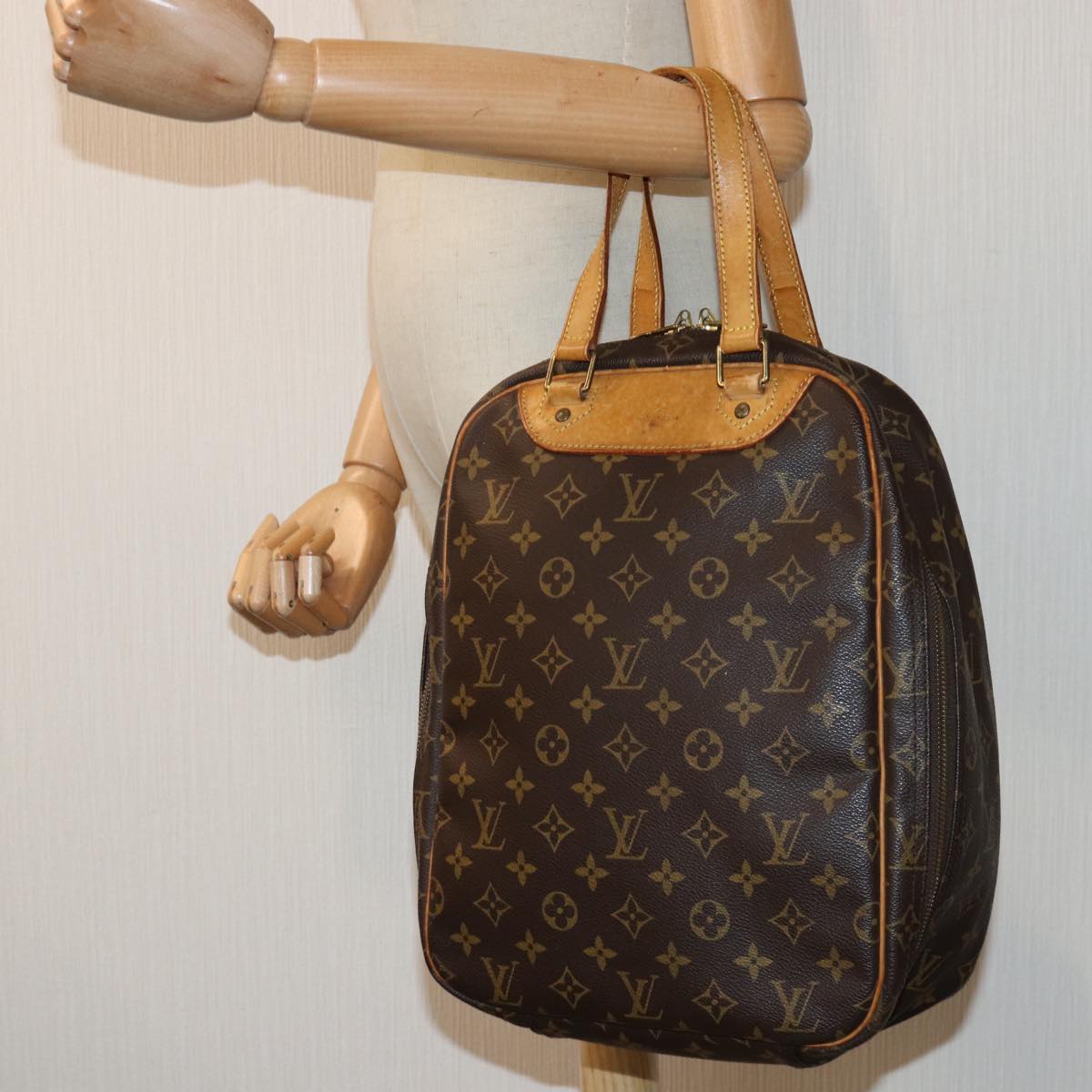 LOUIS VUITTON Monogram Excursion Hand Bag M41450 LV Auth yk14112