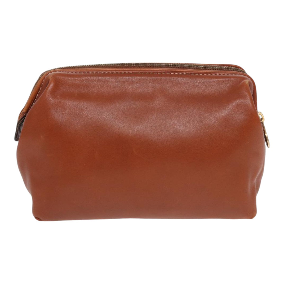 CELINE Pouch Leather Brown Auth yk14113 - 0