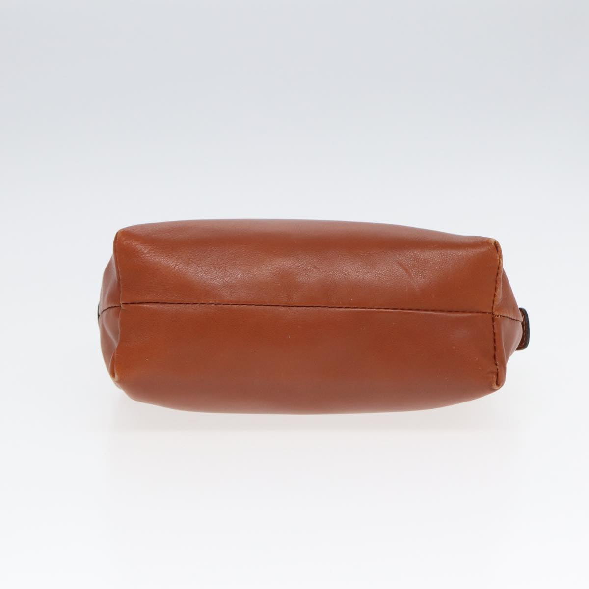 CELINE Pouch Leather Brown Auth yk14113