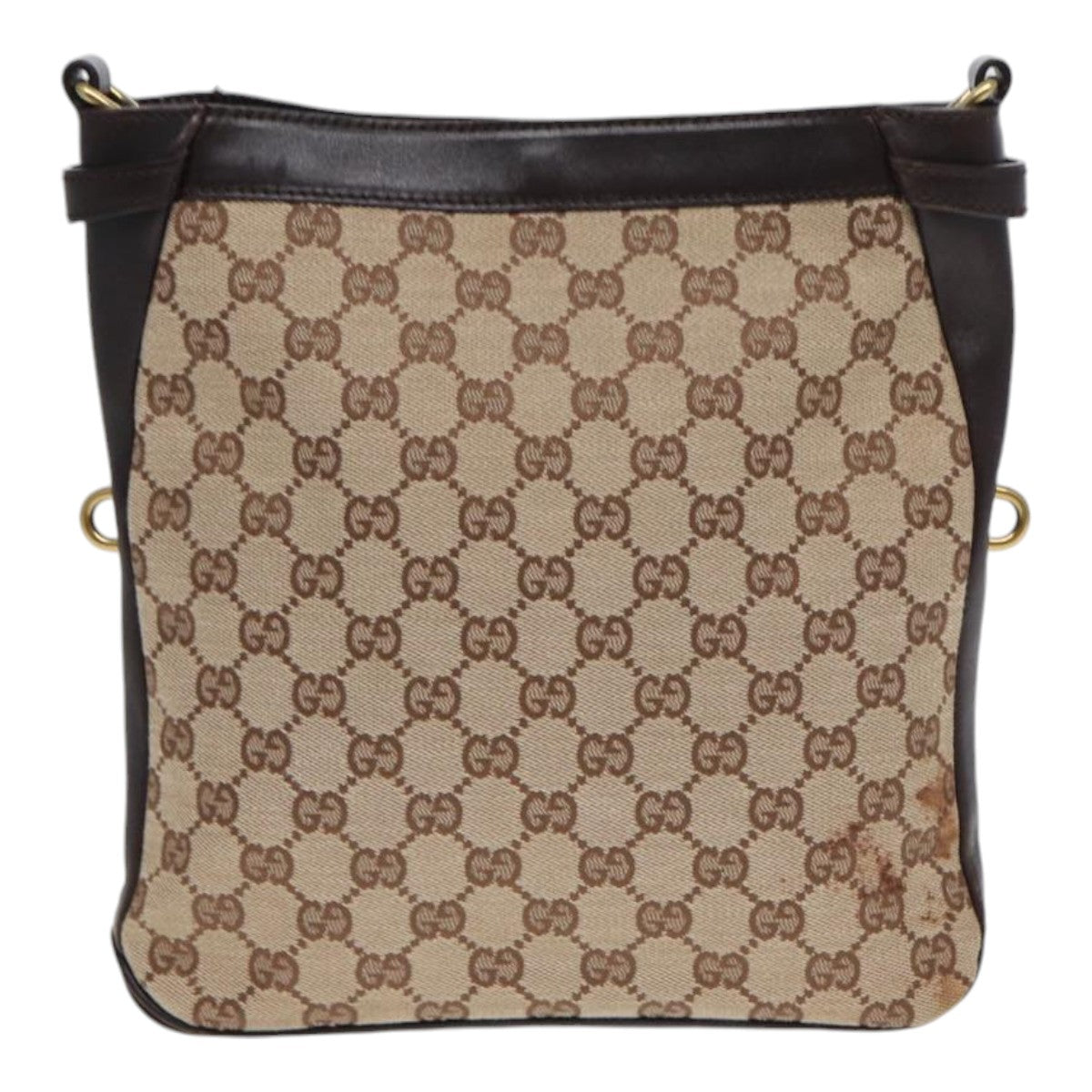 GUCCI GG Canvas Shoulder Bag PVC Leather Beige 109106 203998 Auth yk14127 - 0