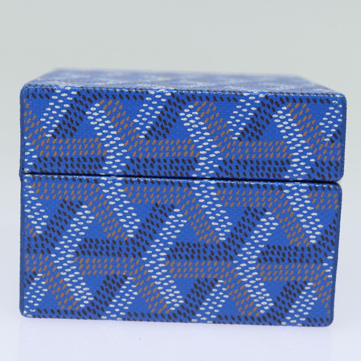 GOYARD Herringbone Regence Trunk Jewelry Case PVC Blue Auth yk14130A