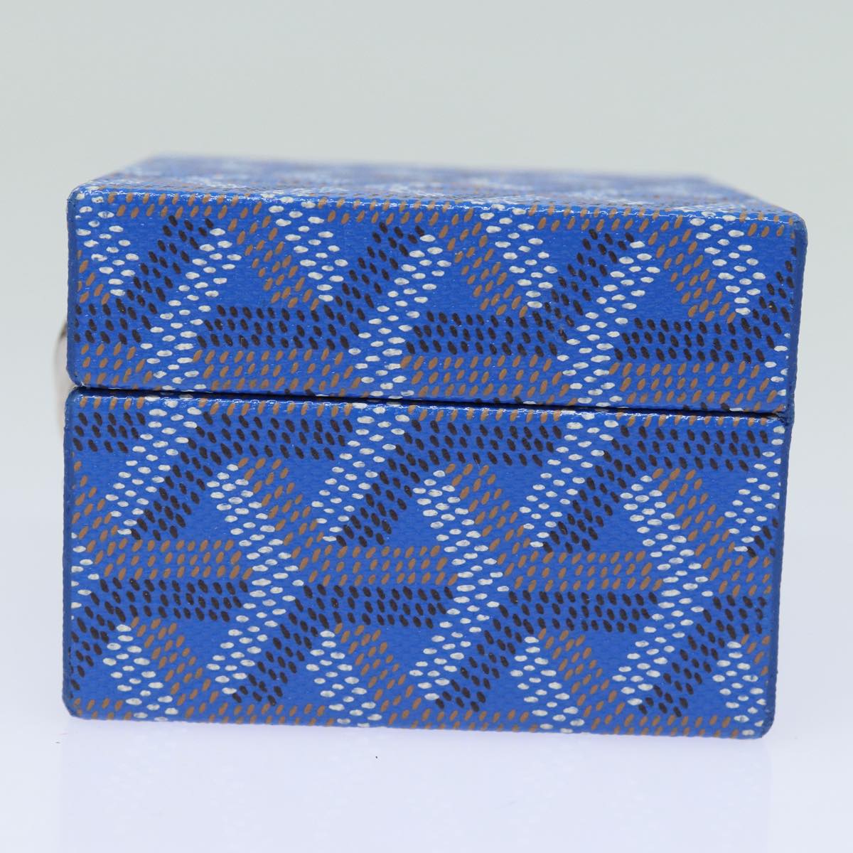 GOYARD Herringbone Regence Trunk Jewelry Case PVC Blue Auth yk14130A