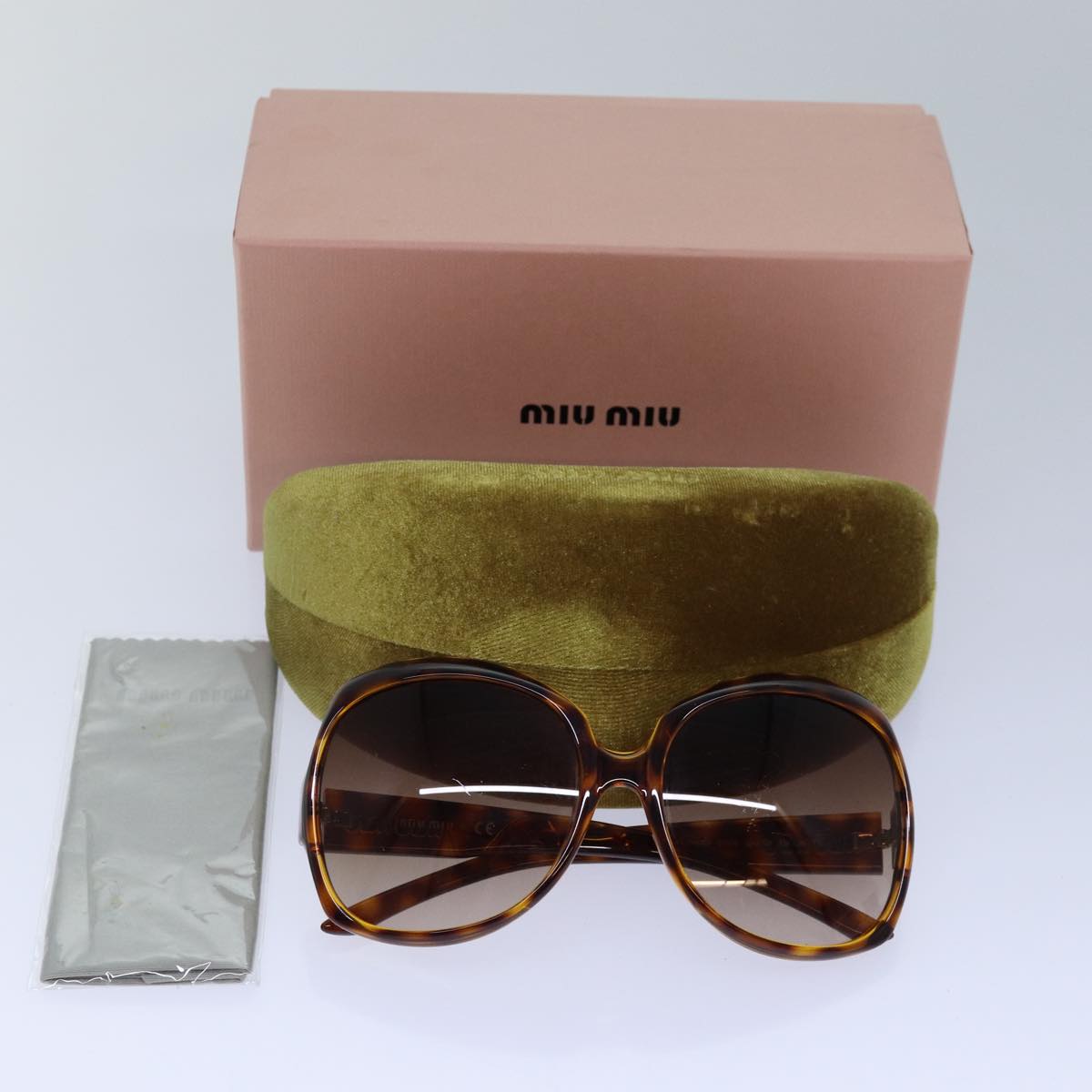 Miu Miu Sunglasses plastic Brown Auth yk14133