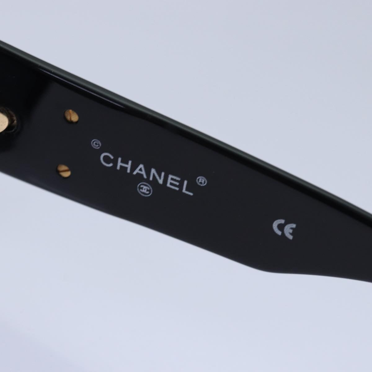 CHANEL Sunglasses plastic Black CC Auth yk14138